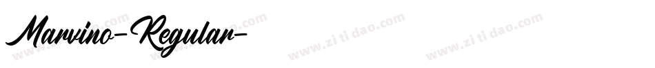 Marvino-Regular字体转换