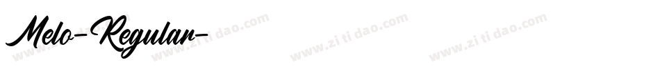Melo-Regular字体转换