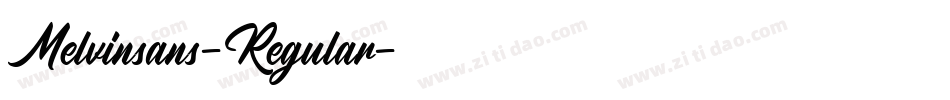 Melvinsans-Regular字体转换
