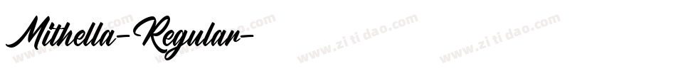 Mithella-Regular字体转换