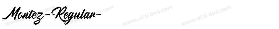 Montez-Regular字体转换