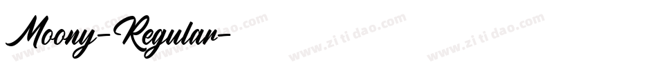 Moony-Regular字体转换