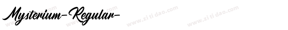 Mysterium-Regular字体转换
