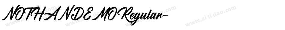 NOTHANDEMORegular字体转换
