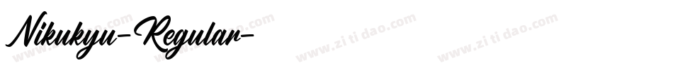 Nikukyu-Regular字体转换