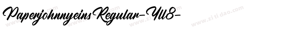 PaperjohnnyeinsRegular-Yll8字体转换