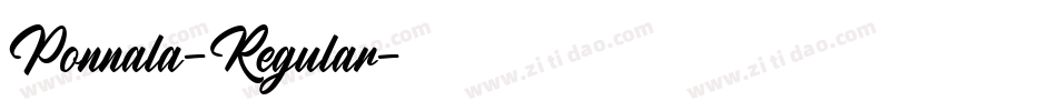 Ponnala-Regular字体转换