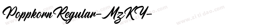PoppkornRegular-MzKY字体转换