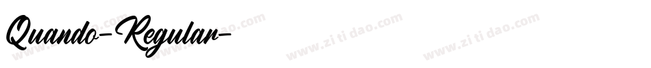 Quando-Regular字体转换