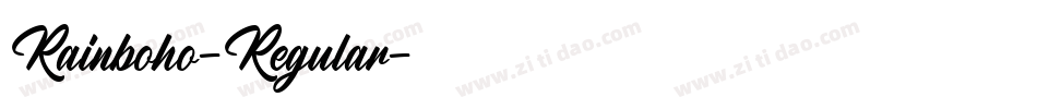 Rainboho-Regular字体转换