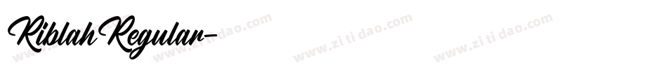 RiblahRegular字体转换