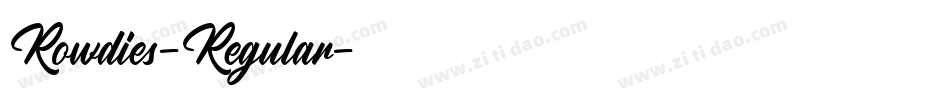 Rowdies-Regular字体转换 Rowdies-Regular字体转换