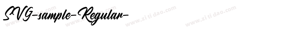 SVG-sample-Regular字体转换