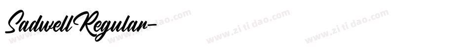 SadwellRegular字体转换