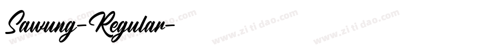 Sawung-Regular字体转换