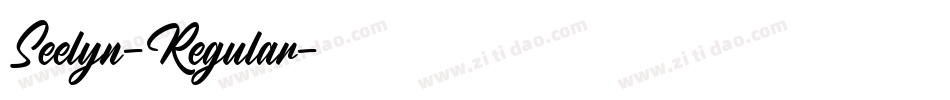Seelyn-Regular字体转换