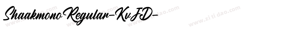 ShaakmonoRegular-KvJD字体转换