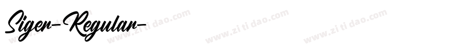 Siger-Regular字体转换