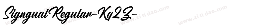 SigngualRegular-Kq2Z字体转换