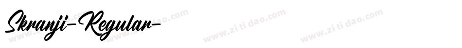 Skranji-Regular字体转换