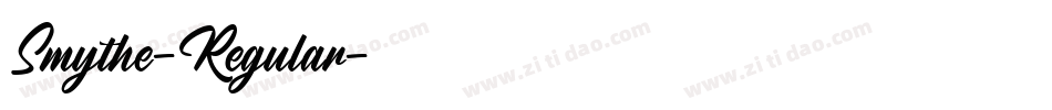 Smythe-Regular字体转换