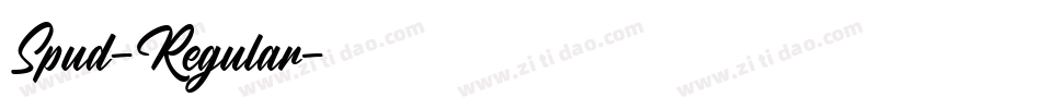 Spud-Regular字体转换