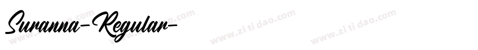 Suranna-Regular字体转换
