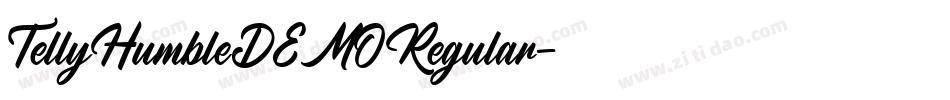TellyHumbleDEMORegular字体转换