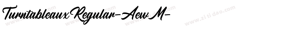 TurntableauxRegular-AewM字体转换