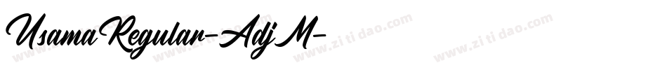 UsamaRegular-AdjM字体转换