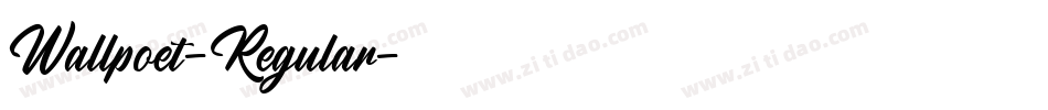 Wallpoet-Regular字体转换 Wallpoet-Regular字体转换