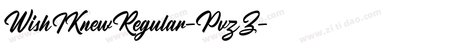 WishIKnewRegular-PvzZ字体转换