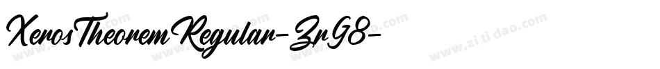 XerosTheoremRegular-ZrG8字体转换