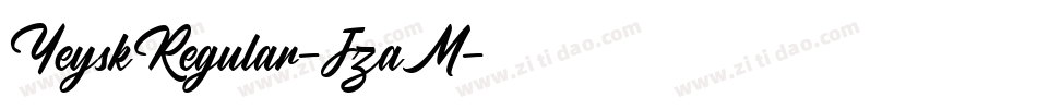YeyskRegular-JzaM字体转换