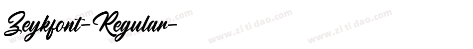Zeykfont-Regular字体转换 Zeykfont-Regular字体转换