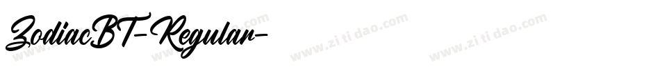 ZodiacBT-Regular字体转换