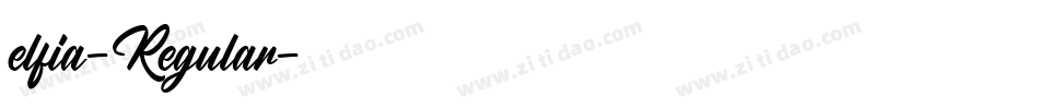 elfia-Regular字体转换