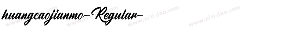 huangcaojianmo-Regular字体转换