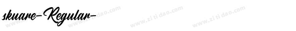 skuare-Regular字体转换