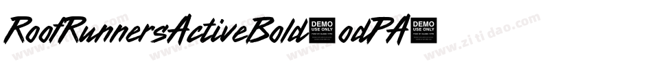 RoofRunnersActiveBold-odPA字体转换