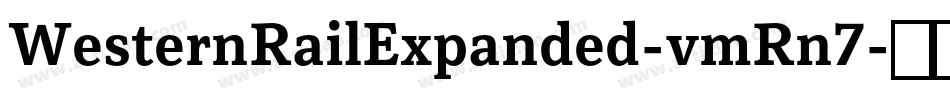 WesternRailExpanded-vmRn7字体转换