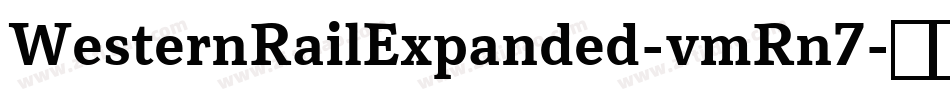 WesternRailExpanded-vmRn7字体转换