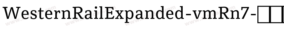 WesternRailExpanded-vmRn7字体转换