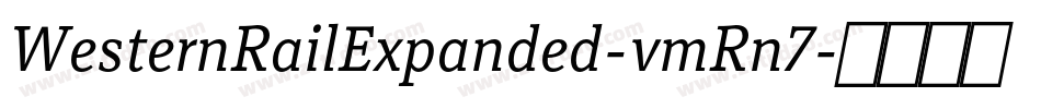 WesternRailExpanded-vmRn7字体转换