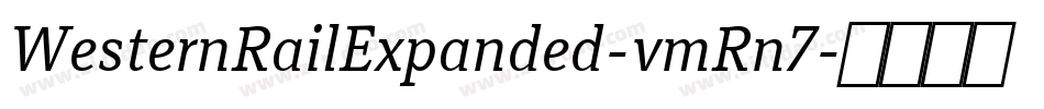 WesternRailExpanded-vmRn7字体转换