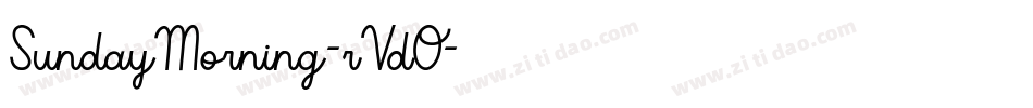 SundayMorning-rVdO字体转换