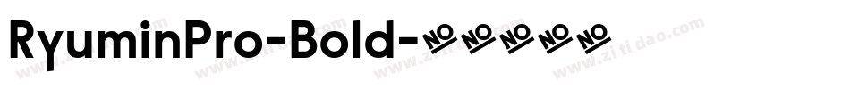RyuminPro-Bold字体转换
