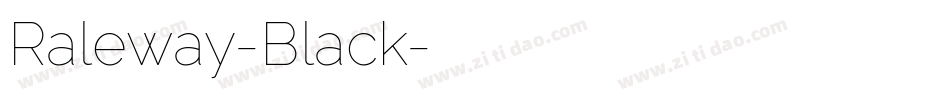 Raleway-Black字体转换