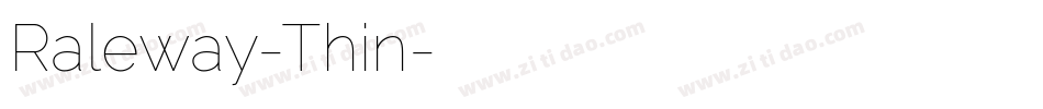Raleway-Thin字体转换