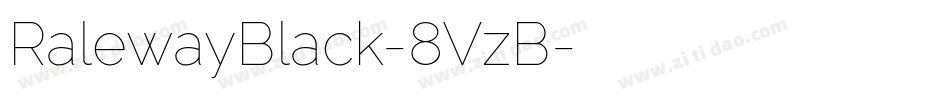 RalewayBlack-8VzB字体转换